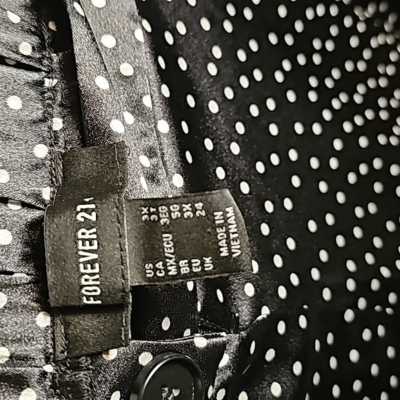 NWT Forever 21 satin polka dot wide leg pants - Picture 4 of 7